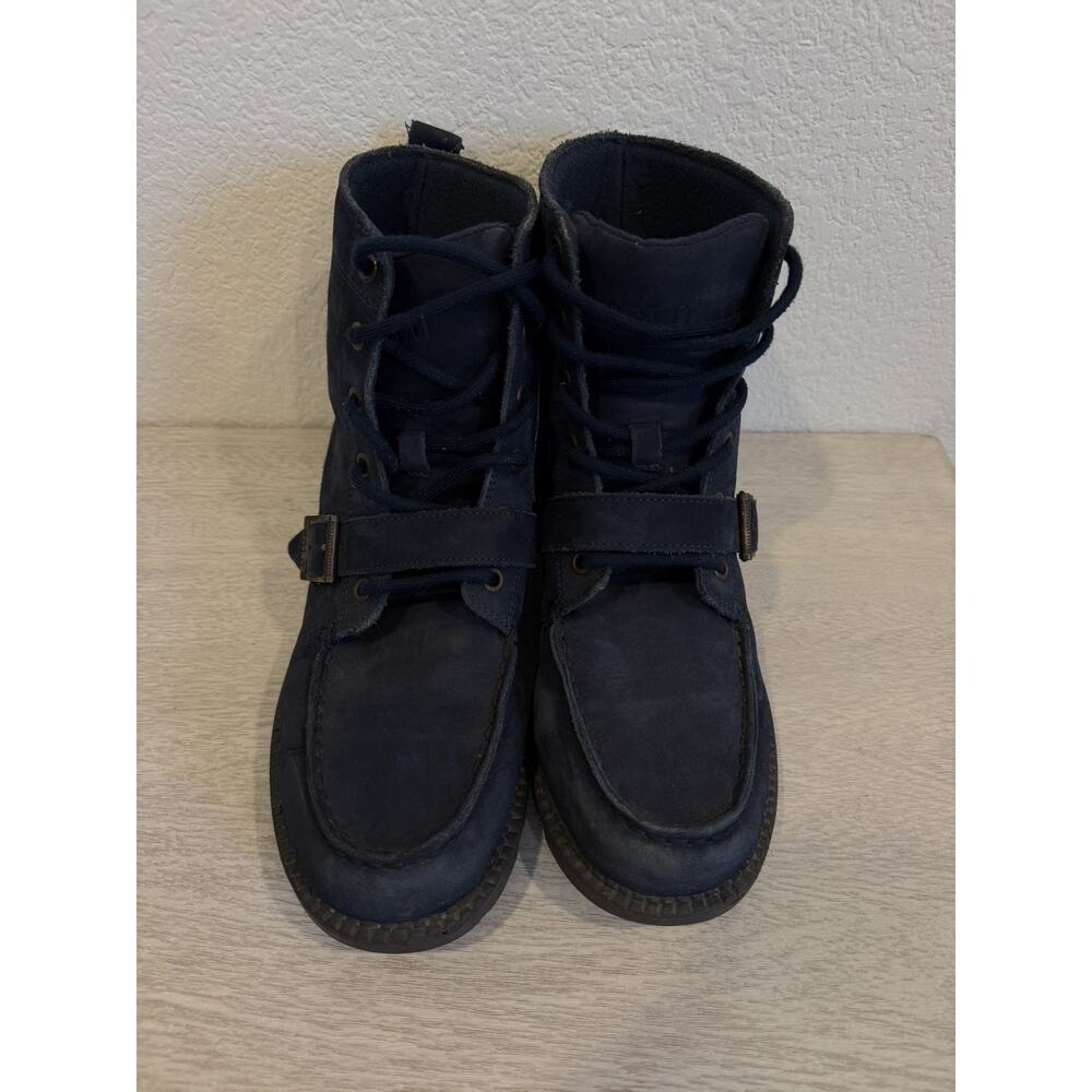 Polo Ralph Lauren Bear Ranger Navy Blue Leather Boots Men's Size 5 Women's 6.5 - Picture 6 of 8
